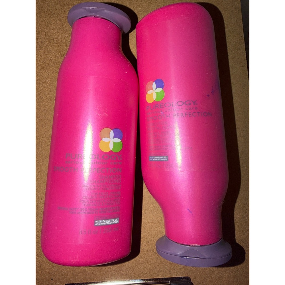 Pureology Smooth Perfection Shampoo and Conditioner hair care 8.5oz Set
